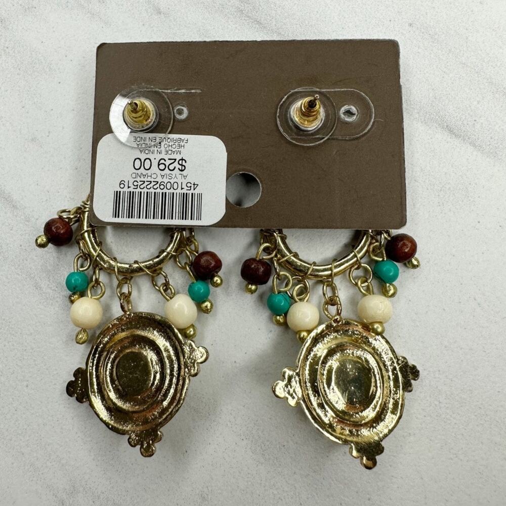 Chico's Alysia Chandelier Gold Tone Earrings ✨ - Picture 6 of 9